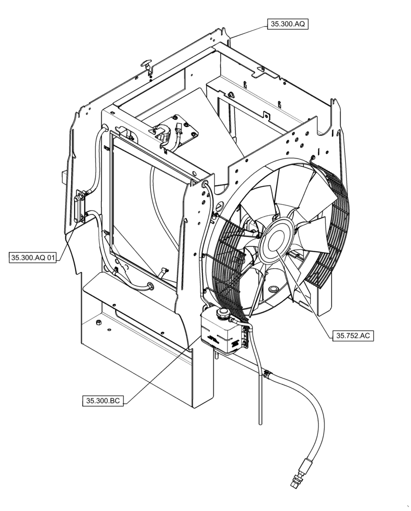 Схема запчастей Case 621F - (00.000.35[01]) - PICTORIAL INDEX - HYDRAULIC RESERVOIR TANK (00) - GENERAL & PICTORIAL INDEX