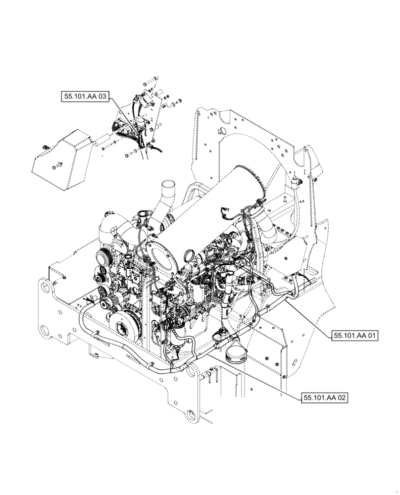 Схема запчастей Case 621F - (00.000.55[01]) - PICTORIAL INDEX - ELECTRICAL SYSTEMS (00) - GENERAL & PICTORIAL INDEX