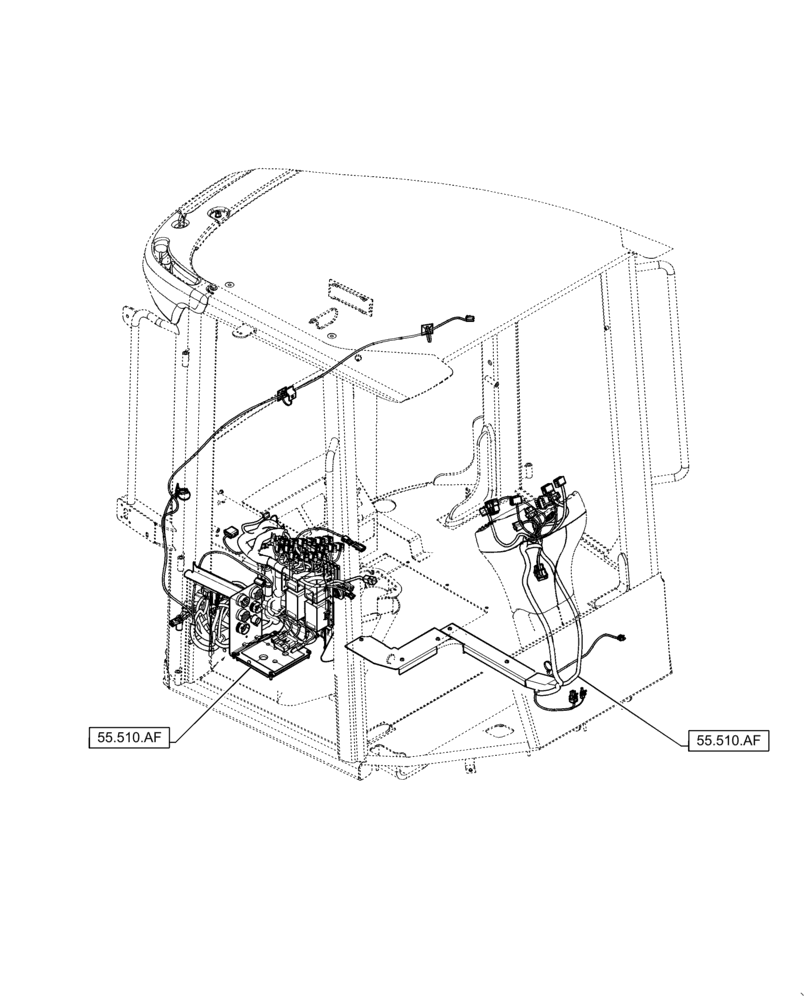 Схема запчастей Case 621F - (00.000.55[03]) - PICTORIAL INDEX - ELECTRICAL SYSTEMS (00) - GENERAL & PICTORIAL INDEX