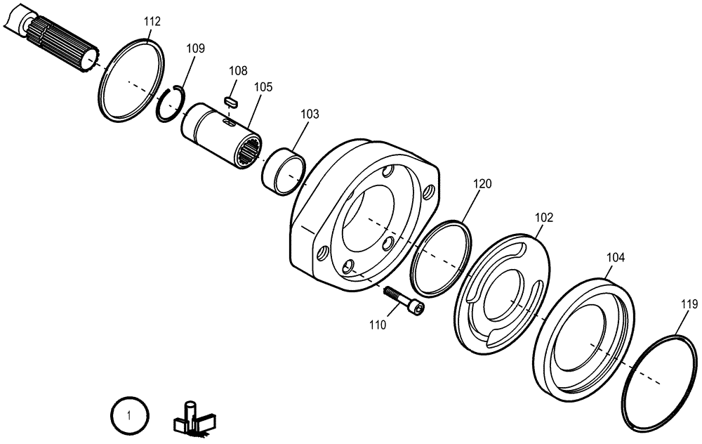 Схема запчастей Case 221D - (22.052[001]) - CLUTCH (S/N 581101-UP) (23) - FOUR WHEEL DRIVE SYSTEM