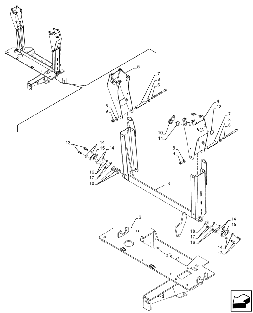 Схема запчастей Case 580N EP - (35.357.AB[02]) - VAR - 423078, 747669 - BACKHOE ARM, PILOT CONTROLS, SUPPORT (35) - HYDRAULIC SYSTEMS