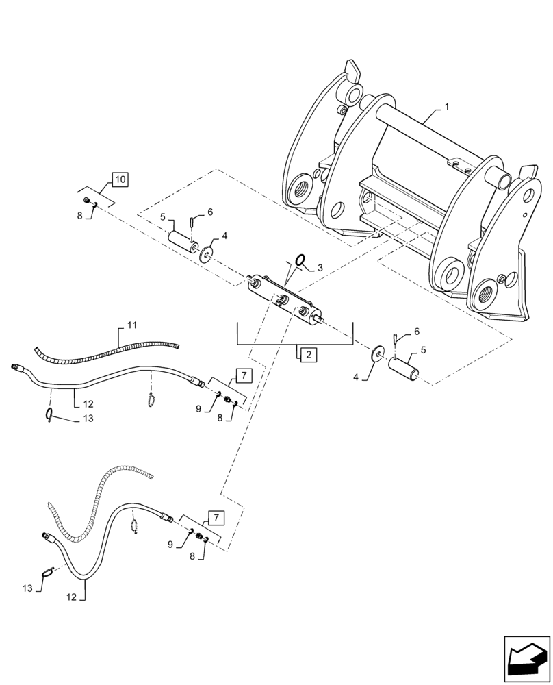 Схема запчастей Case 721F - (82.300.AX[01]) - HYDRAULIC COUPLER, XT , JRB COMP CNH (82) - FRONT LOADER & BUCKET