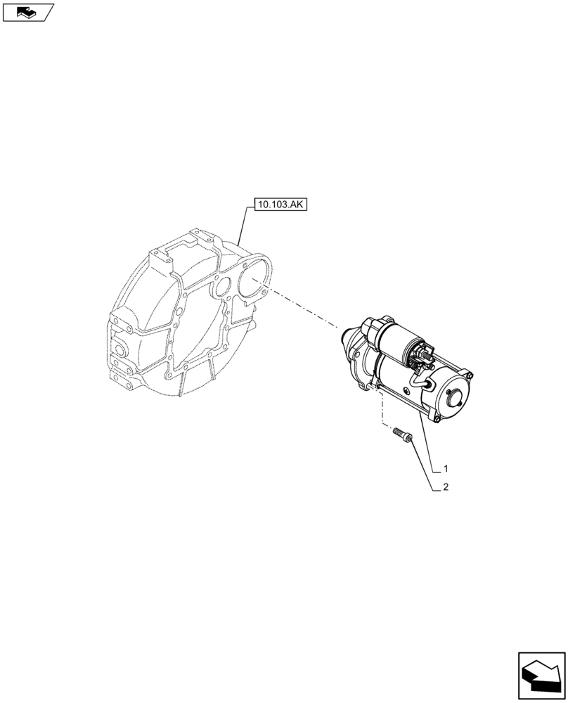 Схема запчастей Case F4HFE413Y B001 - (55.201.AE) - STARTER MOTOR (55) - ELECTRICAL SYSTEMS