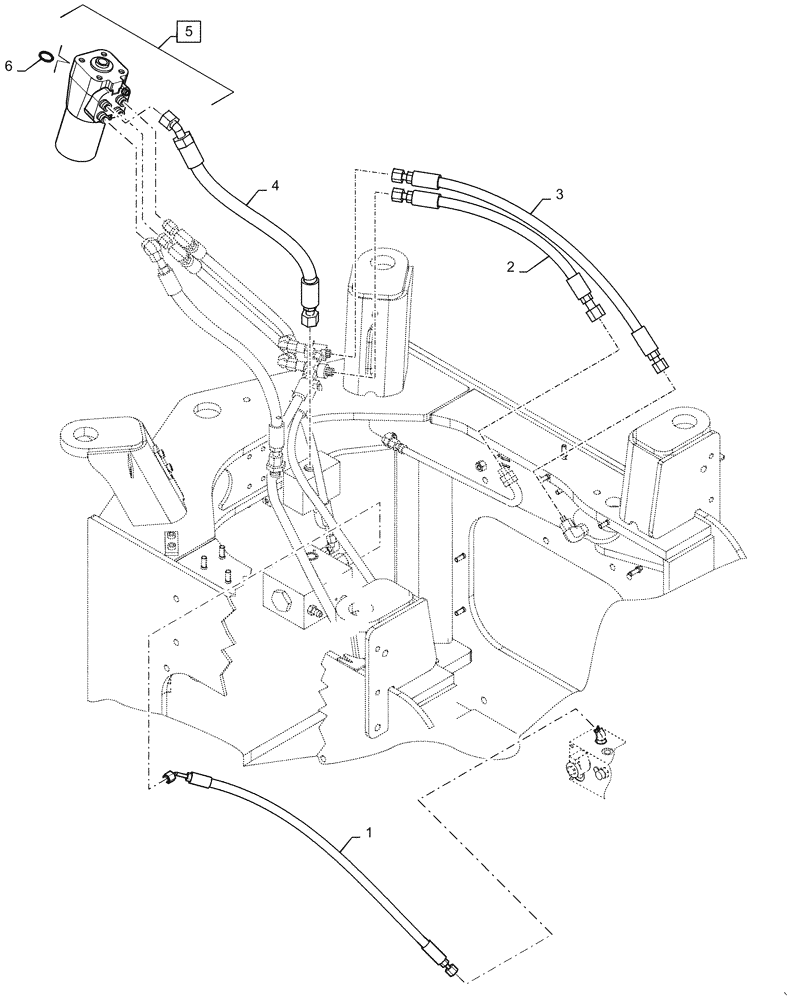 Схема запчастей Case 721F - (41.200.AO[03]) - AUXILIARY STEERING NO JOYSTICK, ORBITROL VALVE (41) - STEERING