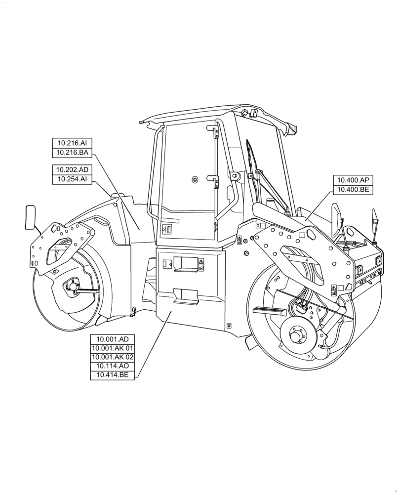Схема запчастей Case DV209C - (10.000.00) - ENGINE (10) - ENGINE
