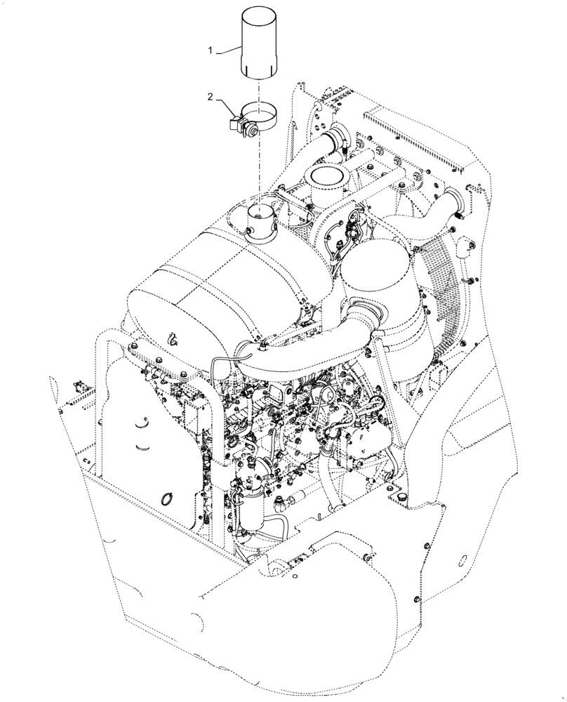 Схема запчастей Case 721F - (10.500.AO) - SCR OUT EXTENDED NON-ASPIRATED (10) - ENGINE