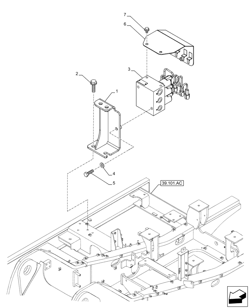 Схема запчастей Case CX300D LC - (35.357.AG) - PILOT VALVE, SOLENOID, BLOCK (35) - HYDRAULIC SYSTEMS