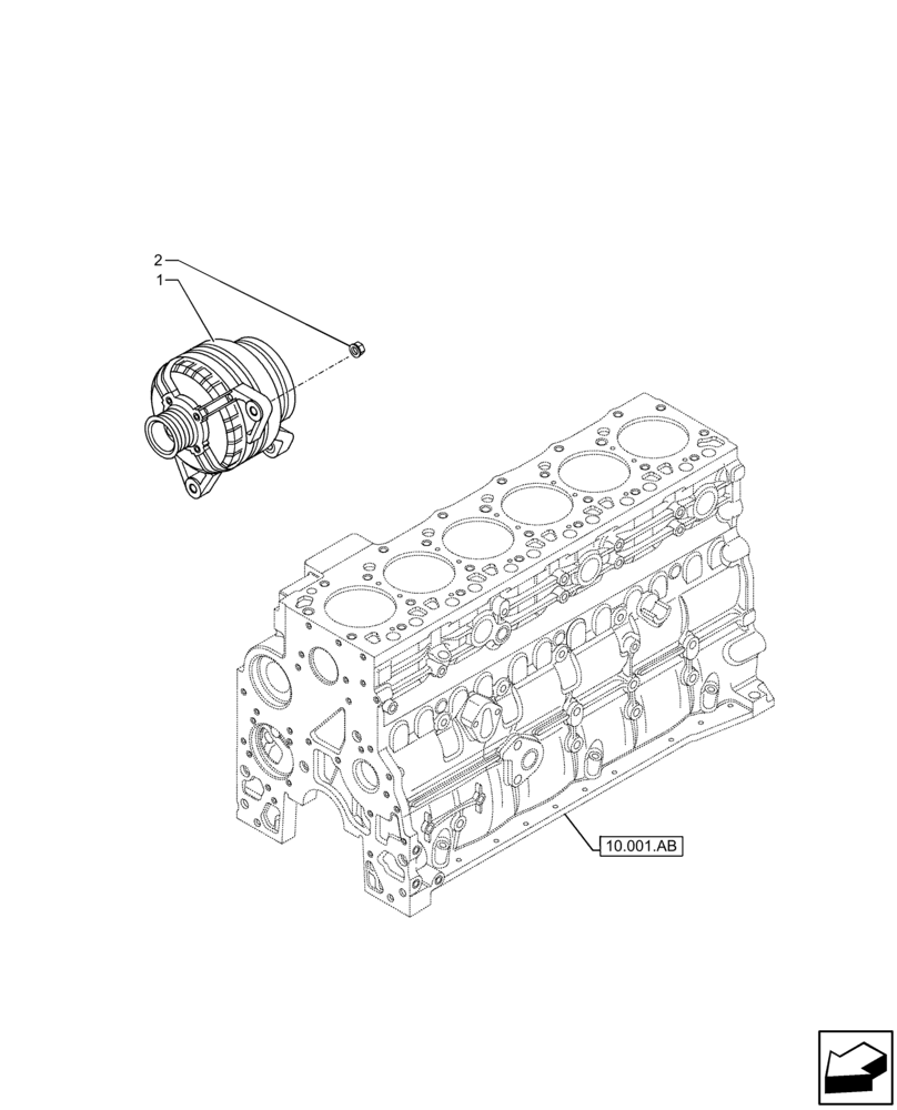 Схема запчастей Case F4HFE413X B001 - (55.301.AA) - ALTERNATOR (55) - ELECTRICAL SYSTEMS