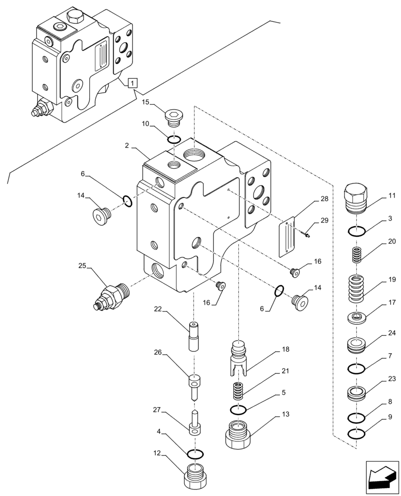 Схема запчастей Case CX250D LC LR - (35.737.AY[02]) - VAR - 481064 - ARM, CYLINDER, SAFETY VALVE, COMPONENTS (35) - HYDRAULIC SYSTEMS