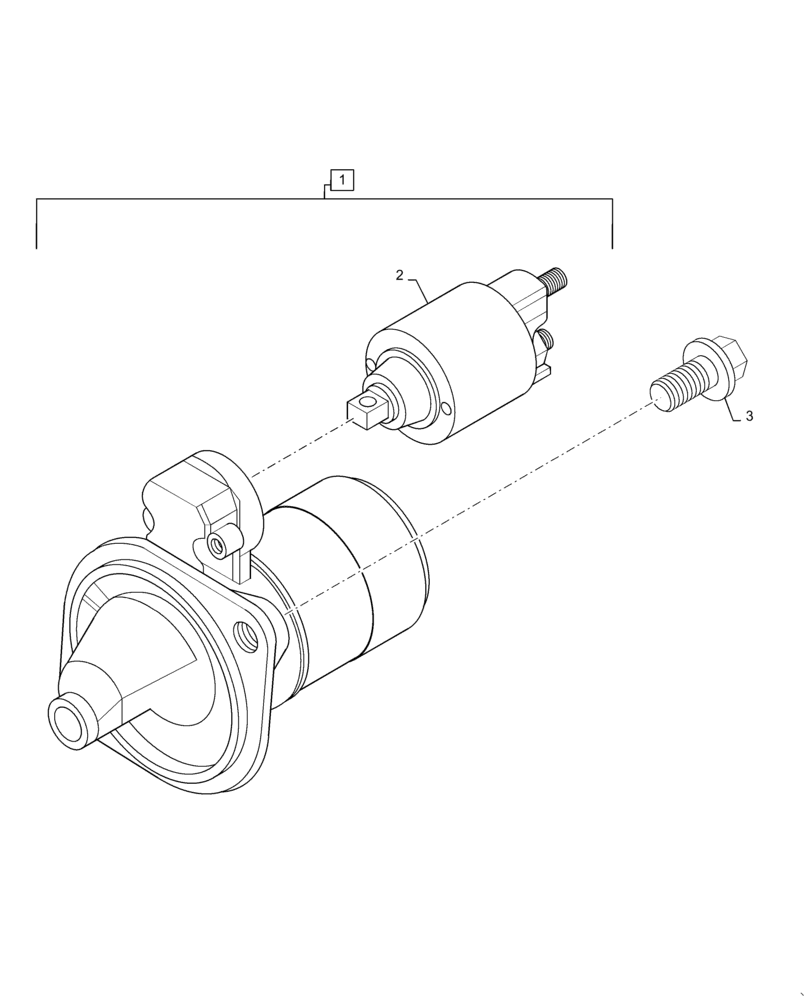 Схема запчастей Case CX27B ASN - (55.201.01) - STARTING MOTOR (55) - ELECTRICAL SYSTEMS