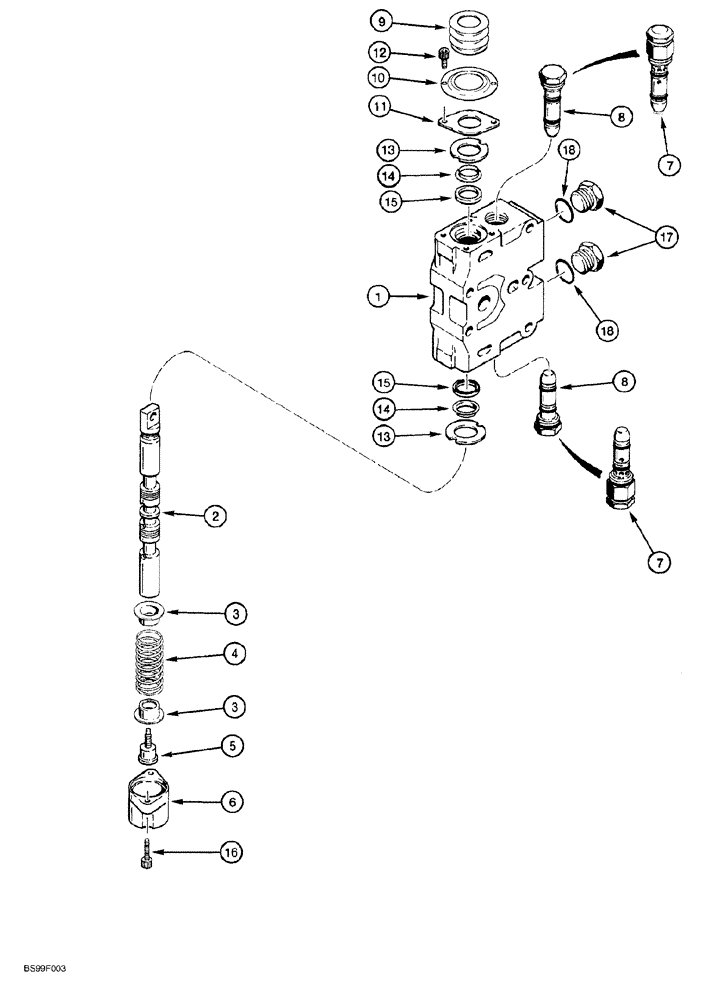 Схема запчастей Case 650G - (8-47A) - TILT, ANGLE AND AUXILIARY SECTIONS (08) - HYDRAULICS