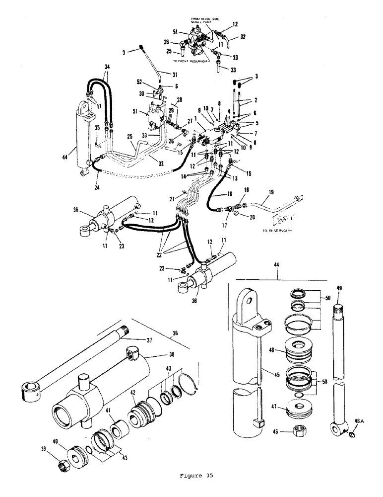 Схема запчастей Case L55 - (72) - BACKFILL BLADE, LIFT & ANGLE HYDRAULICS, CYLINDER ASSEMBLIES 