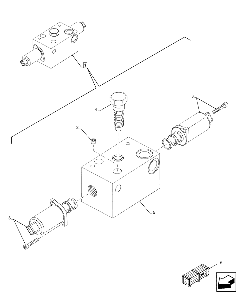 Схема запчастей Case 580N EP - (35.359.AC[02]) - VAR - 747776, 747864 - AUXILIARY CONTROL VALVE, COMPONENTS (35) - HYDRAULIC SYSTEMS