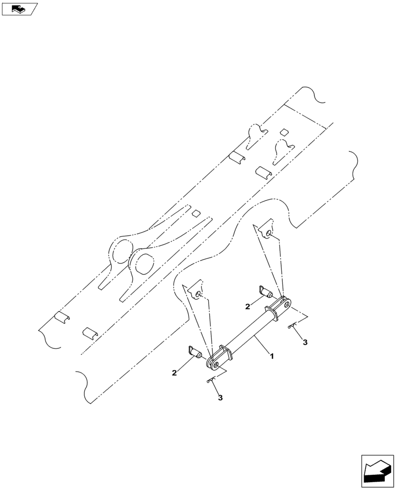 Схема запчастей Case CX130C - (84.910.AA[01]) - TRANSPORT LOCK (84) - BOOMS, DIPPERS & BUCKETS