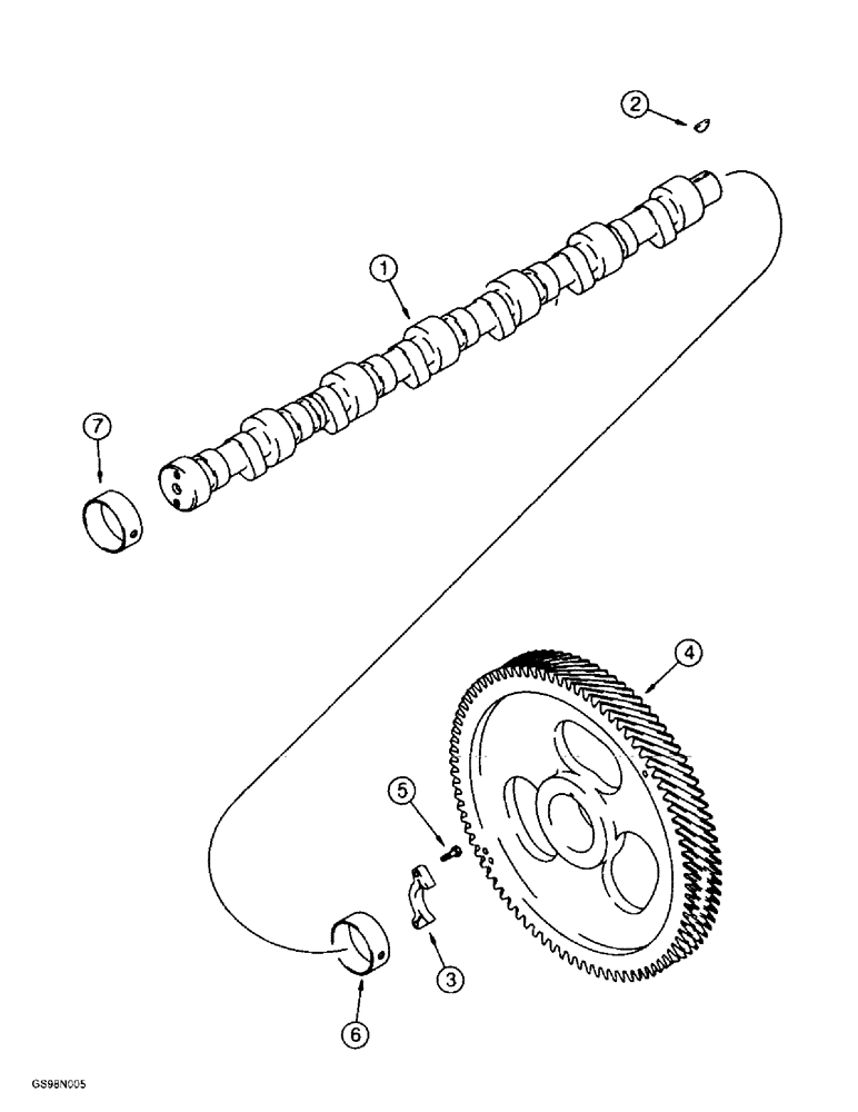 Схема запчастей Case 621B - (2-33A) - CAMSHAFT, 6T-590 EMISSIONS CERTIFIED ENGINE, LOADER P.I.N. JEE0053350 AND AFTER (02) - ENGINE