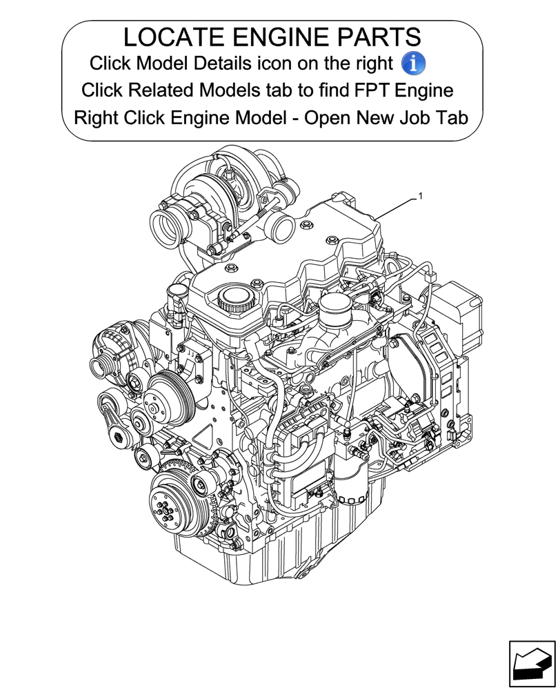 Схема запчастей Case 590SN - (10.001.AD) - ENGINE (10) - ENGINE