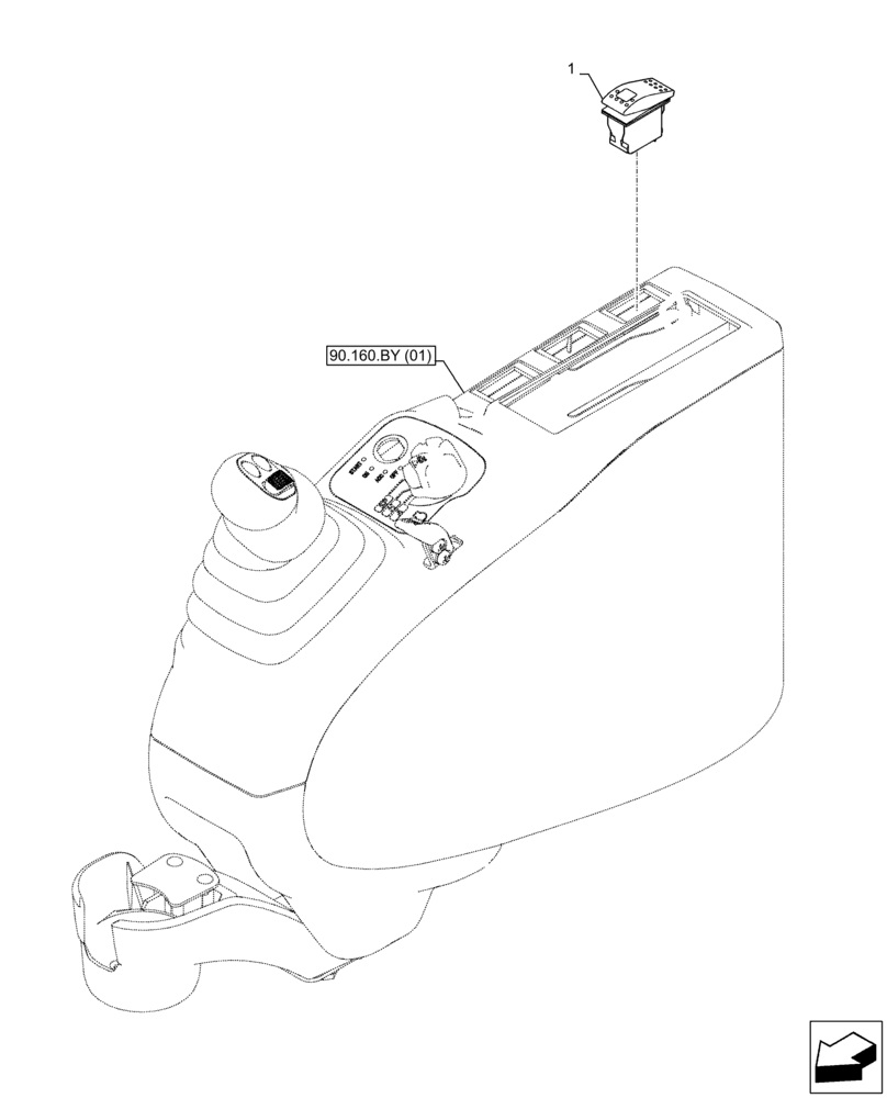 Схема запчастей Case CX350D LC - (55.524.AB) - VAR - 481064 - SWITCH, BOOM, SAFETY VALVE (55) - ELECTRICAL SYSTEMS