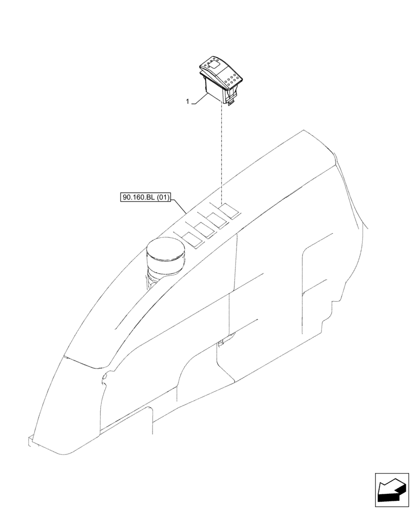 Схема запчастей Case CX350D LC - (55.512.BY[04]) - VAR - 488037, 488038 - REAR VIEW CAMERA, SIDE CAMERA, LIGHT, SWITCH (55) - ELECTRICAL SYSTEMS