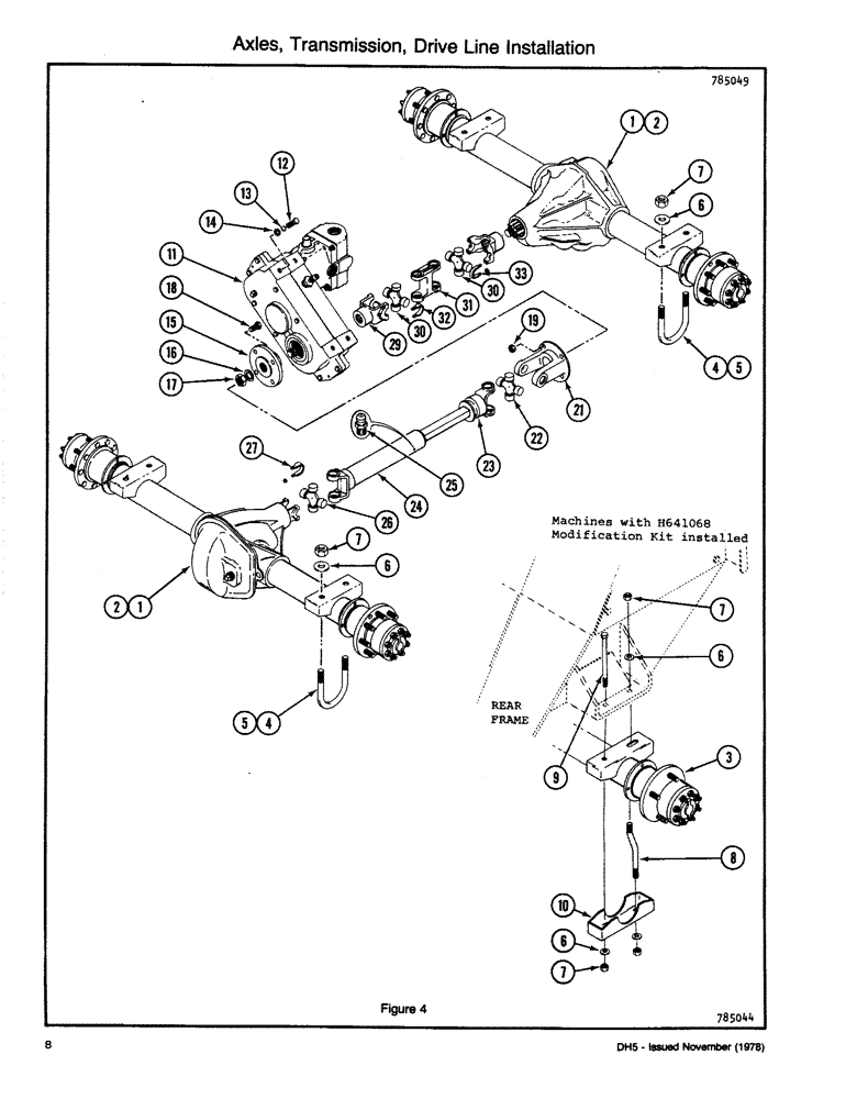 Схема запчастей Case DH5 - (008) - AXLES, TRANSMISSION, DRIVE LINE INSTALLATION (14) - MAIN GEARBOX & DRIVE