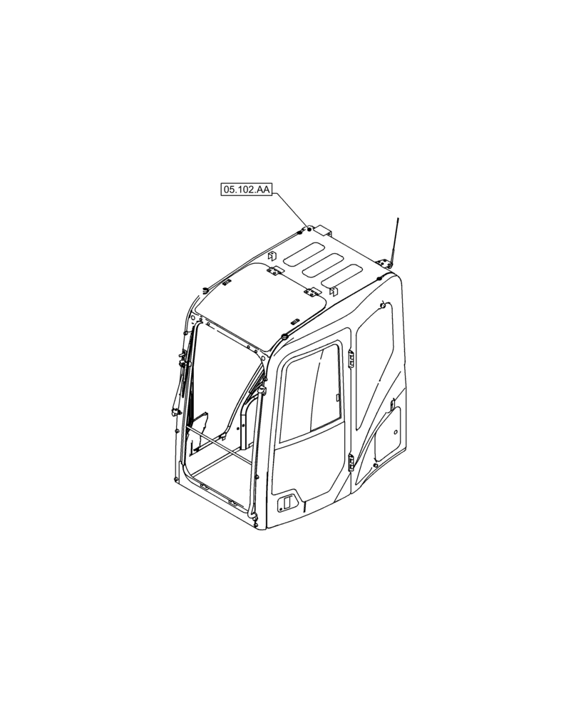 Схема запчастей Case CX250D LC LR - (00.000.05[01]) - PICTORIAL INDEX - MACHINE COMPLETION AND EQUIPMENT (00) - GENERAL & PICTORIAL INDEX