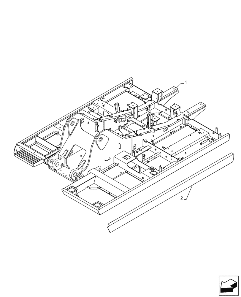 Схема запчастей Case CX210D LC LR - (39.101.AC) - UPPER FRAME (39) - FRAMES AND BALLASTING