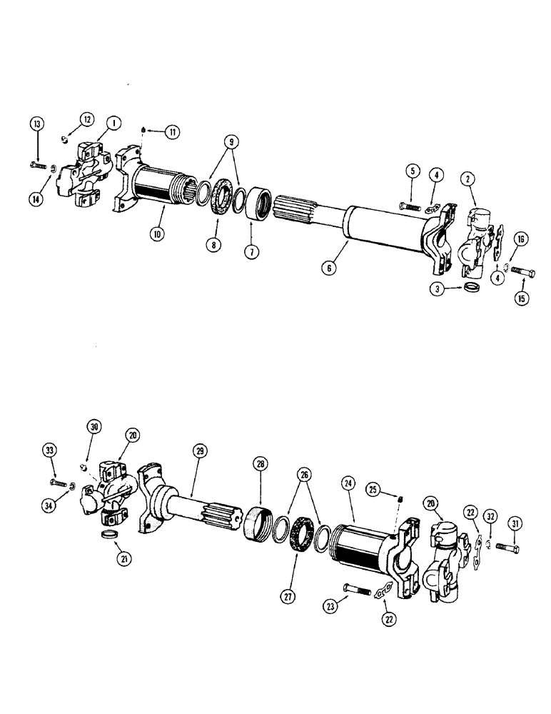 Схема запчастей Case W10 - (096) - FRONT AXLE DRIVE SHAFT (06) - POWER TRAIN