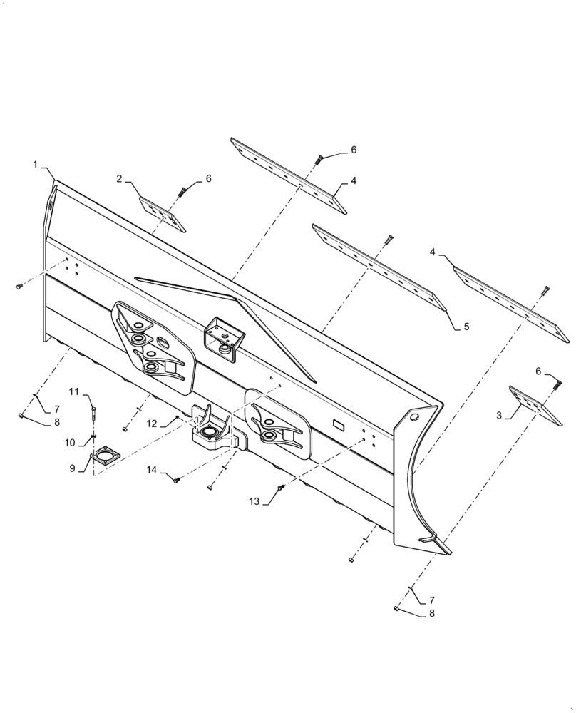 Схема запчастей Case 2050M WT/LGP - (86.110.AD[04]) - BLADE PAT (LGP) (86) - DOZER