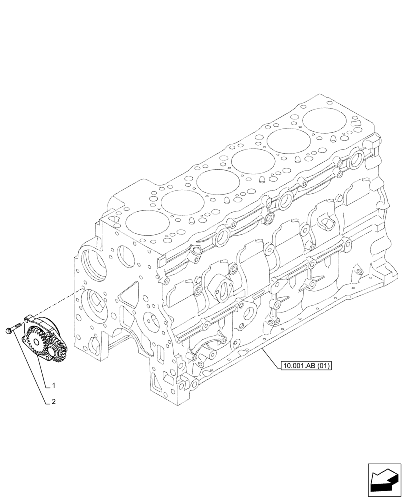 Схема запчастей Case F4HFE613W B003 - (10.304.AC) - ENGINE OIL PUMP (10) - ENGINE