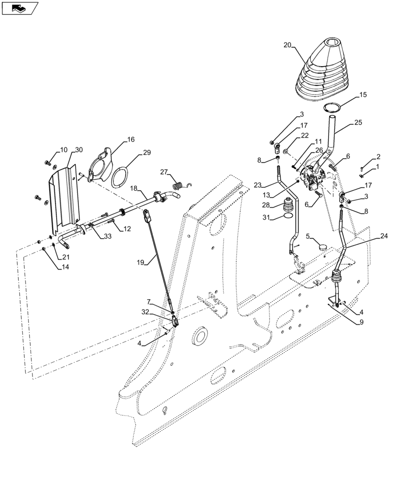 Схема запчастей Case 580SN WT - (35.724.07[01]) - CONTROLS - LOADER LIFT AND BUCKET (35) - HYDRAULIC SYSTEMS