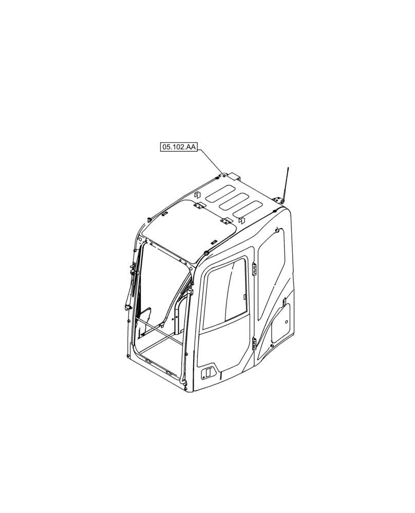 Схема запчастей Case CX350D LC - (00.000.05[01]) - PICTORIAL INDEX - MACHINE COMPLETION AND EQUIPMENT (00) - GENERAL & PICTORIAL INDEX