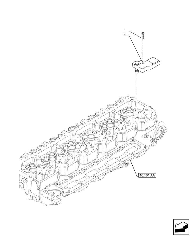 Схема запчастей Case F4HFE6136 B003 - (55.014.AD) - INTAKE AIR PRESSURE AND TEMPERATURE SENSOR (55) - ELECTRICAL SYSTEMS