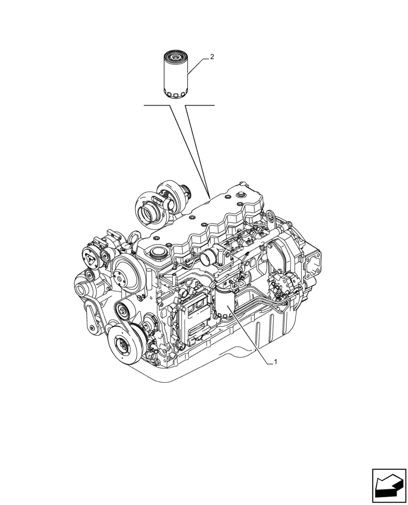 Схема запчастей Case F4HFE613T B002 - (05.100.03[01]) - FILTERS (05) - SERVICE & MAINTENANCE