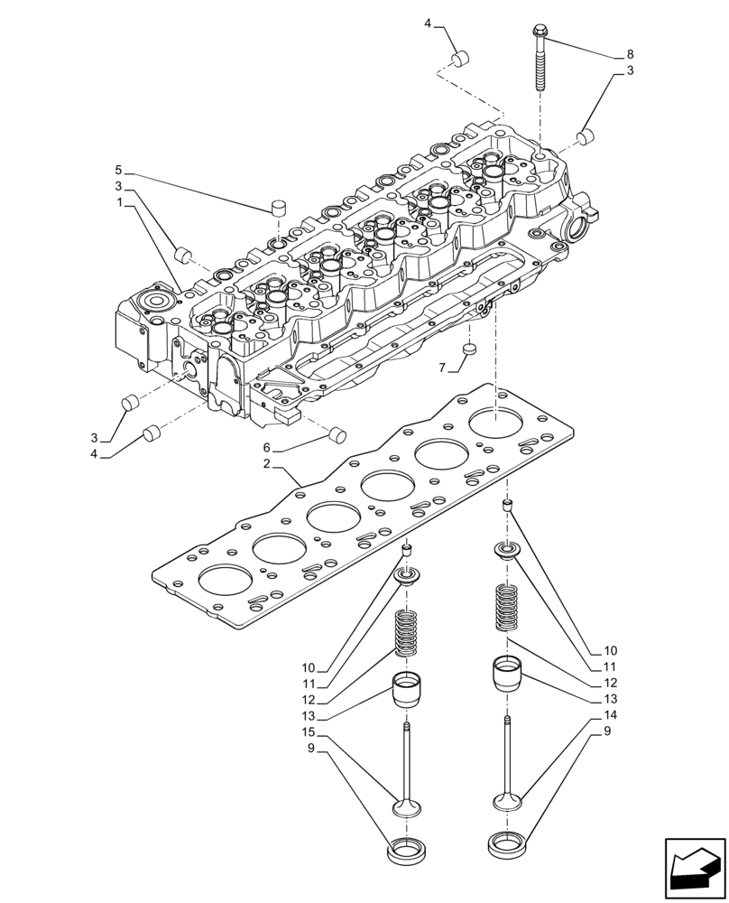 Схема запчастей Case F4HFE613T B002 - (10.101.AA) - CYLINDER HEAD (10) - ENGINE