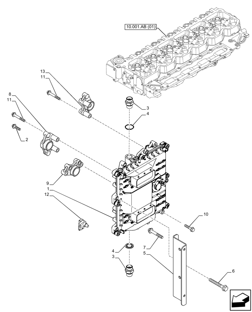 Схема запчастей Case F4HFE613T B002 - (55.015.AA) - ENGINE CONTROL UNIT (ECU) (55) - ELECTRICAL SYSTEMS