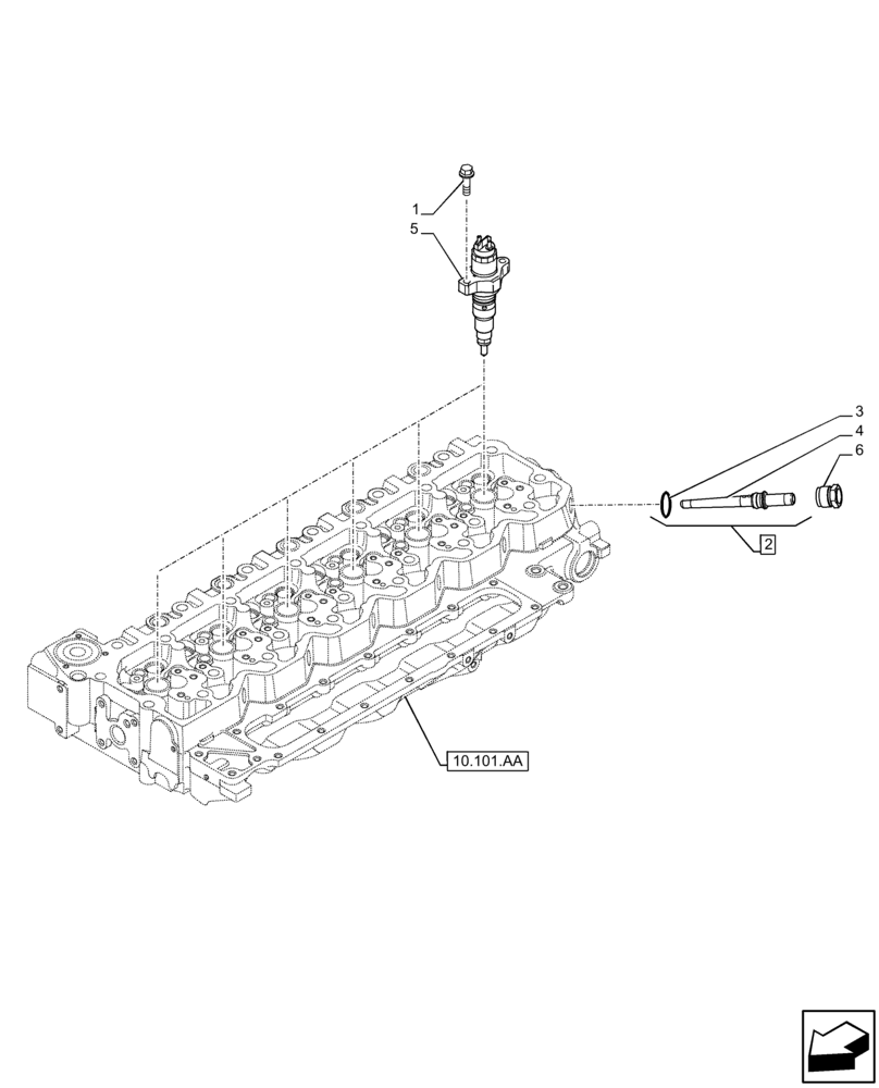 Схема запчастей Case F4HFE613T B002 - (10.218.AF) - FUEL INJECTOR (10) - ENGINE