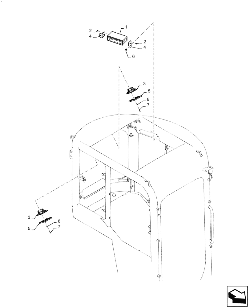 Схема запчастей Case CX36B - (55.512.AA[01]) - RADIO INSTALL - CAB (55) - ELECTRICAL SYSTEMS