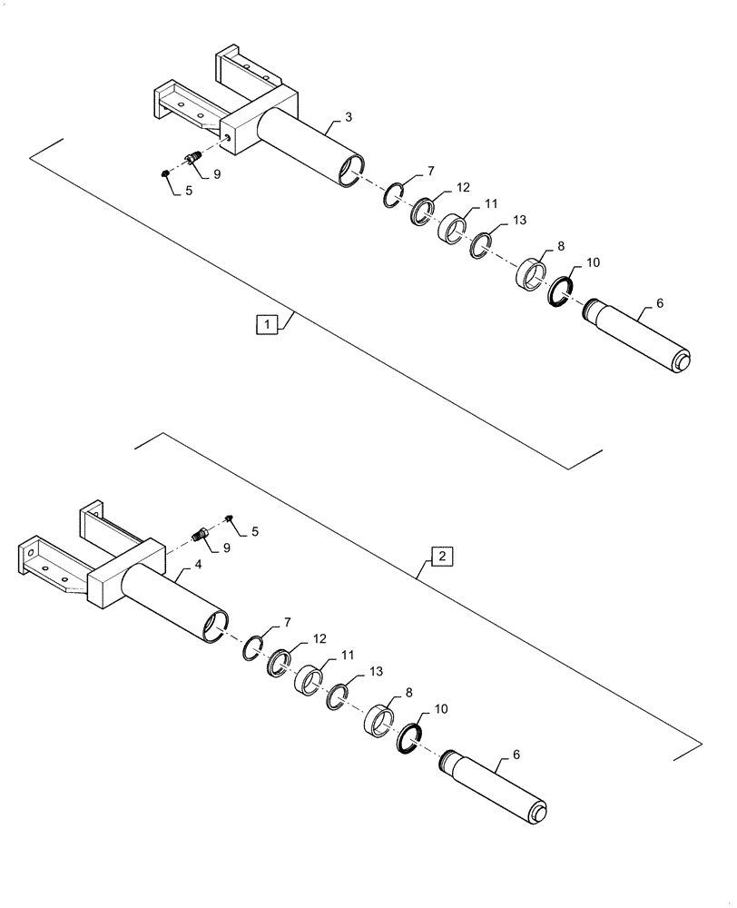 Схема запчастей Case 850M WT/LGP - (48.138.AB[03]) - YOKE (48) - TRACKS & TRACK SUSPENSION