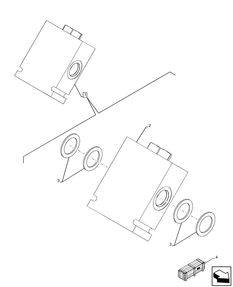 Схема запчастей Case 590SN - (35.525.AJ[02]) - VAR - 423083 - REMOTE VALVE (35) - HYDRAULIC SYSTEMS