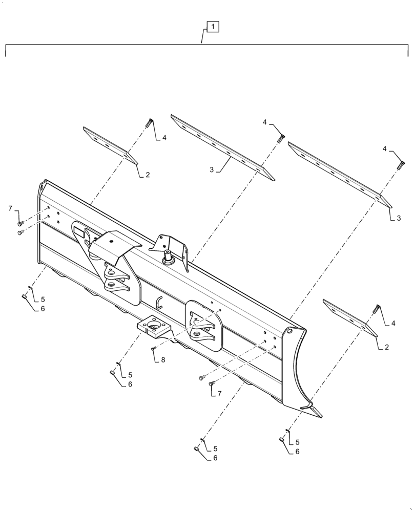 Схема запчастей Case 650L - (86.000.01) - DOZER BLADE 109 INCH (86) - DOZER