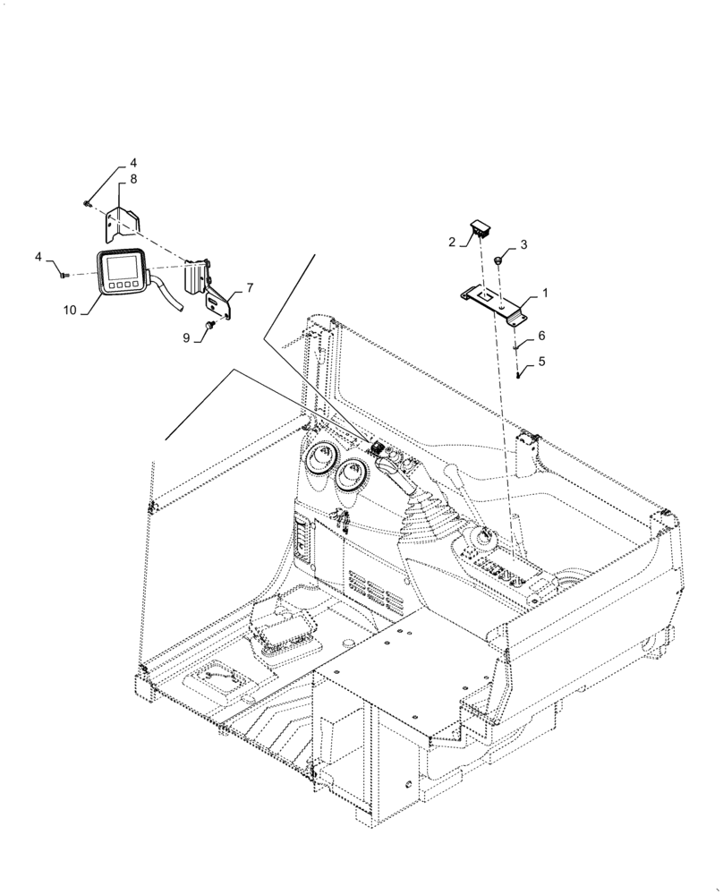 Схема запчастей Case CX55B - (55.408.CM[02]) - MONITOR - LIQUID CRYSTAL (55) - ELECTRICAL SYSTEMS