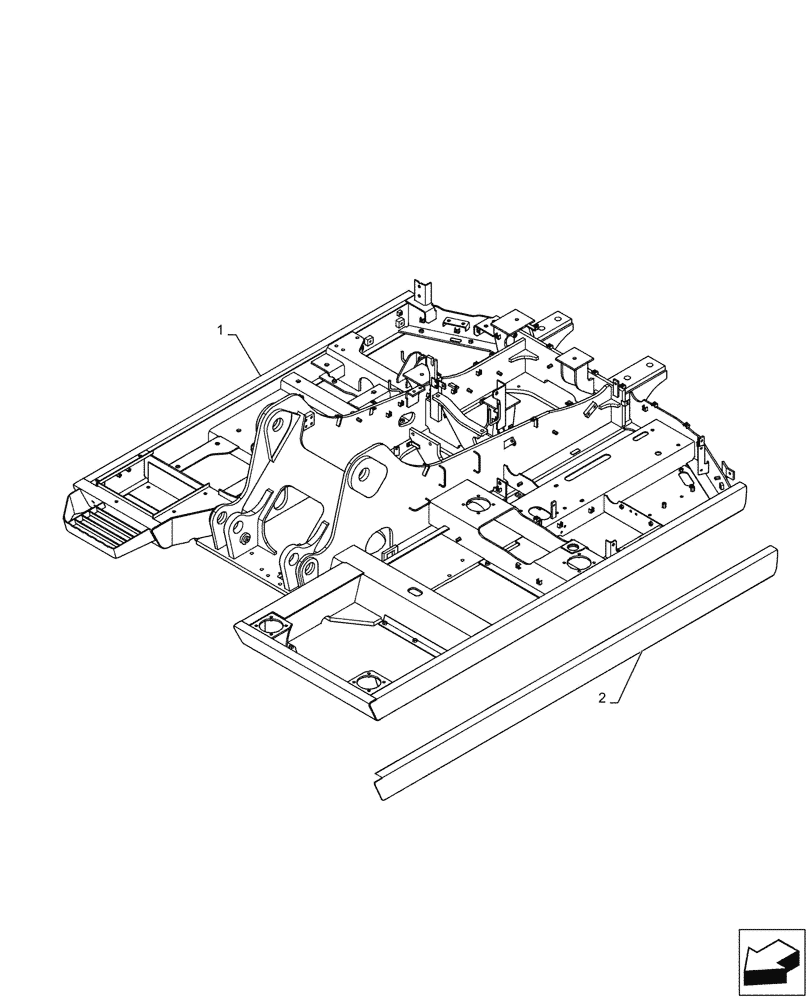 Схема запчастей Case CX130D - (39.101.AC) - UPPER, FRAME (39) - FRAMES AND BALLASTING