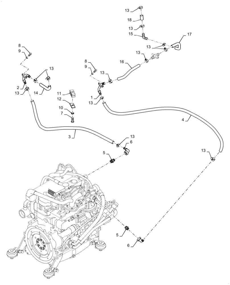 Схема запчастей Case DV210C - (50.100.AC) - ENGINE HEATER LINE INSTALLATION ASN SER# NFNTL2013 (50) - CAB CLIMATE CONTROL