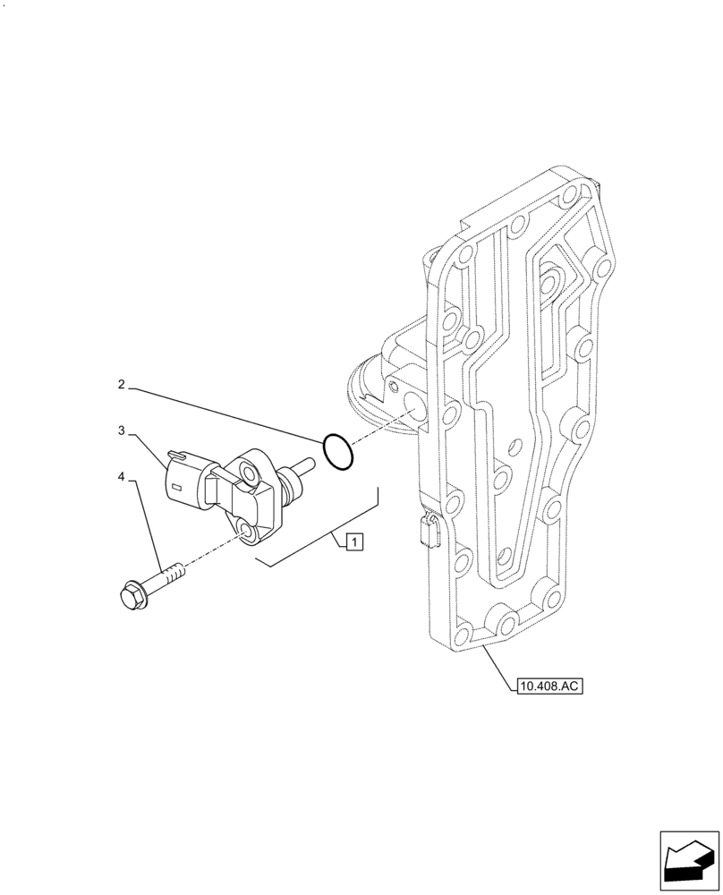 Схема запчастей Case F4HFE613R B006 - (55.013.AD) - ENGINE OIL PRESSURE AND TEMPERATURE SENSOR (55) - ELECTRICAL SYSTEMS