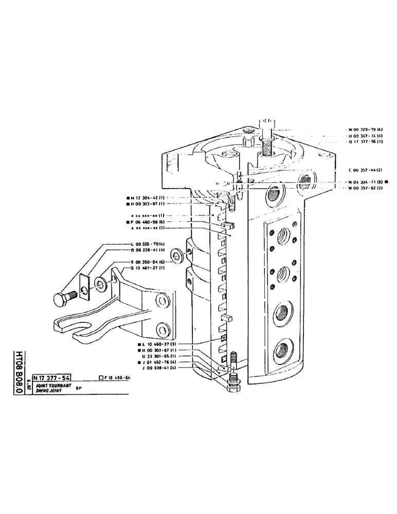 Схема запчастей Case 160CL - (239) - SWING JOINT (07) - HYDRAULIC SYSTEM