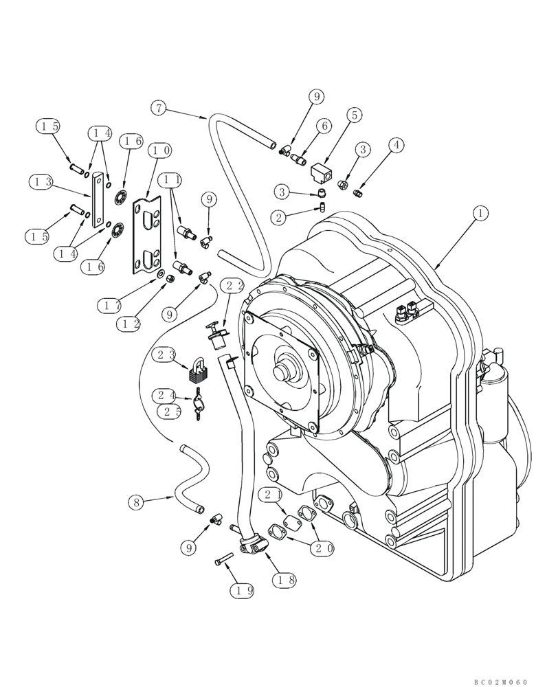 Схема запчастей Case 821C - (06-03) - TRANSMISSION FILL TUBE - GAUGE, SIGHT (Apr 8 2011 3:48PM) (06) - POWER TRAIN