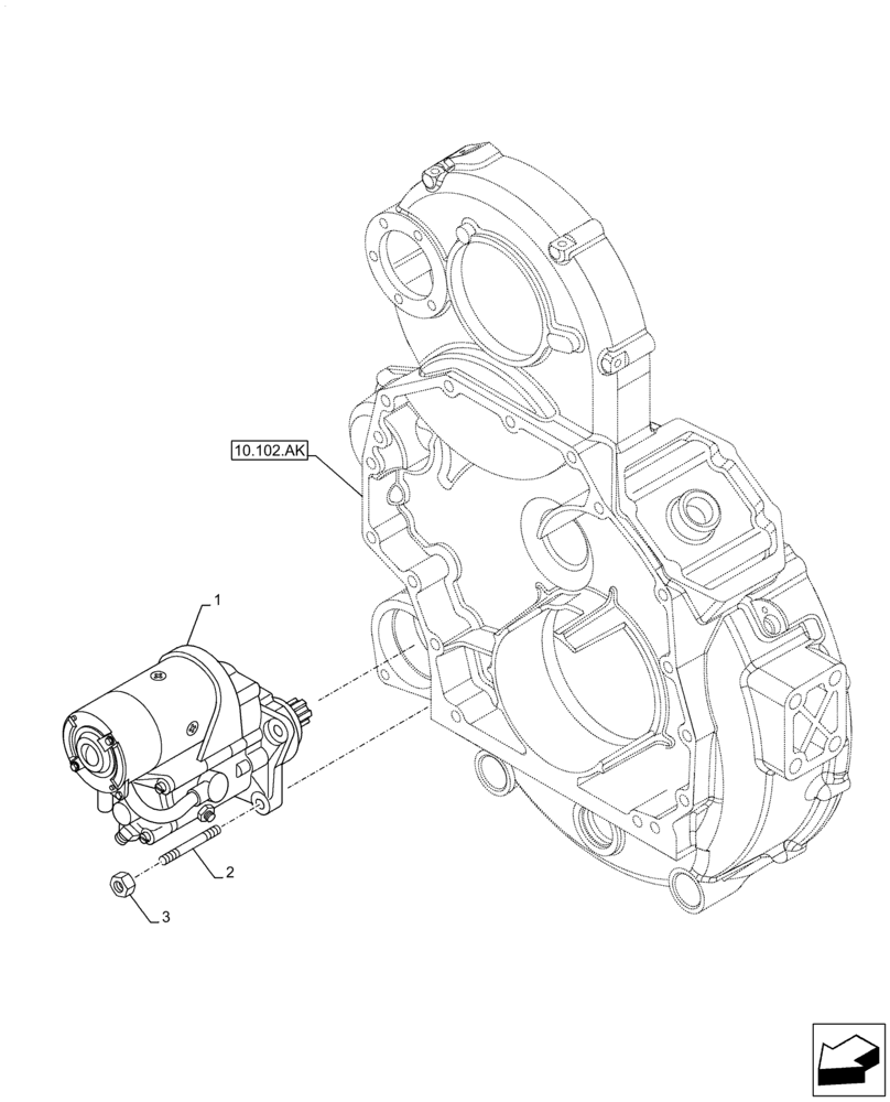 Схема запчастей Case F2CFE614H B005 - (55.201.AE) - STARTER MOTOR (55) - ELECTRICAL SYSTEMS