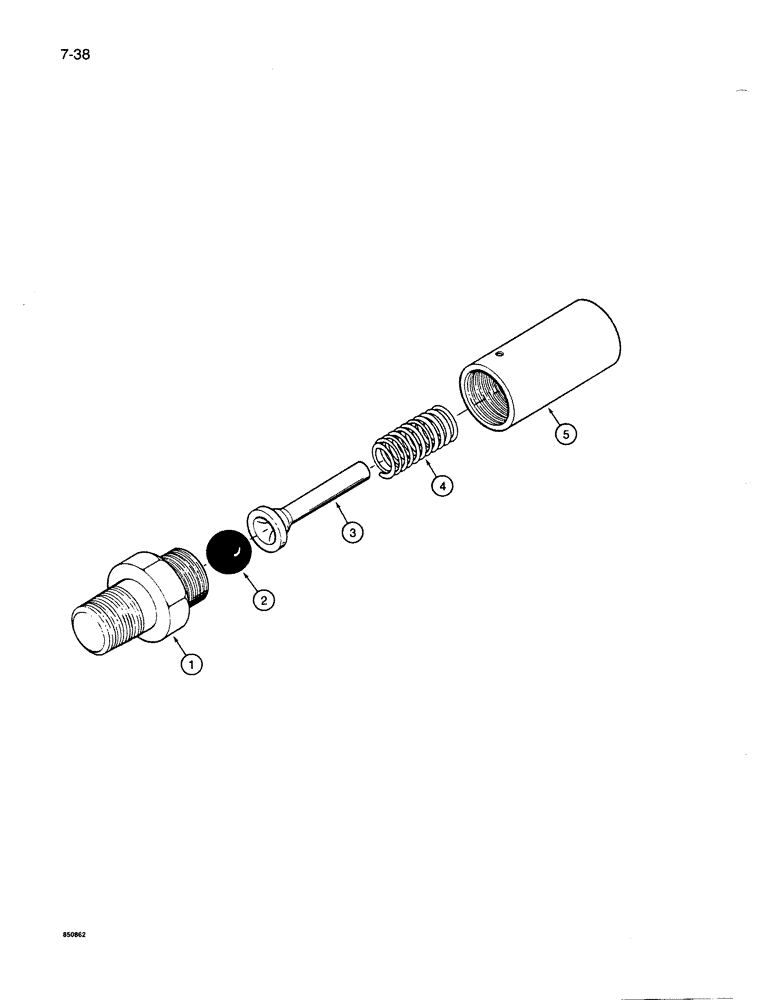 Схема запчастей Case 1086B - (7-038) - S106934 CHECK VALVE (07) - BRAKES