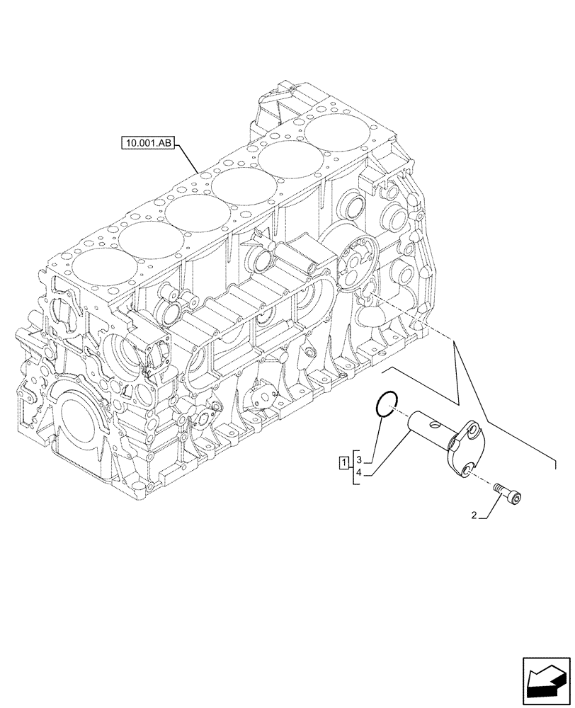 Схема запчастей Case F2CFE614H B005 - (10.304.AM) - PRESSURE CONTROL VALVE (10) - ENGINE