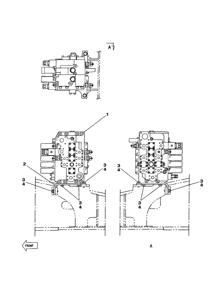 Схема запчастей Case CX240LR - (08-100) - CONTROL VALVE, SUPPORT (08) - HYDRAULICS