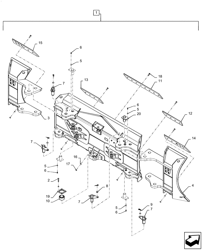 Схема запчастей Case 2050M LGP PAT - (86.110.020) - VAR - 774269 - DOZER BLADE FOLDABLE LGP (86) - DOZER